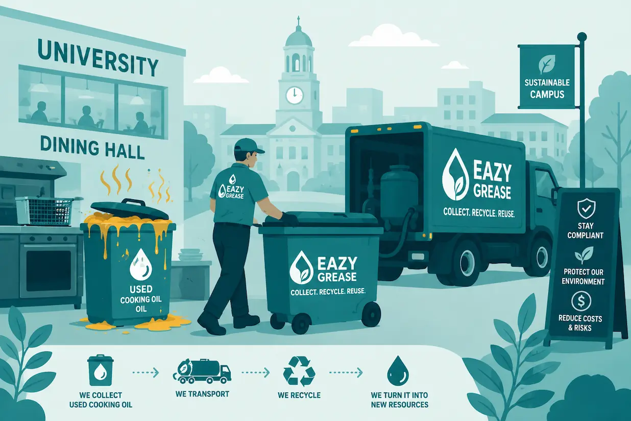 Weekly Used Cooking Oil Pickup for University Dining Halls: A Service Guide